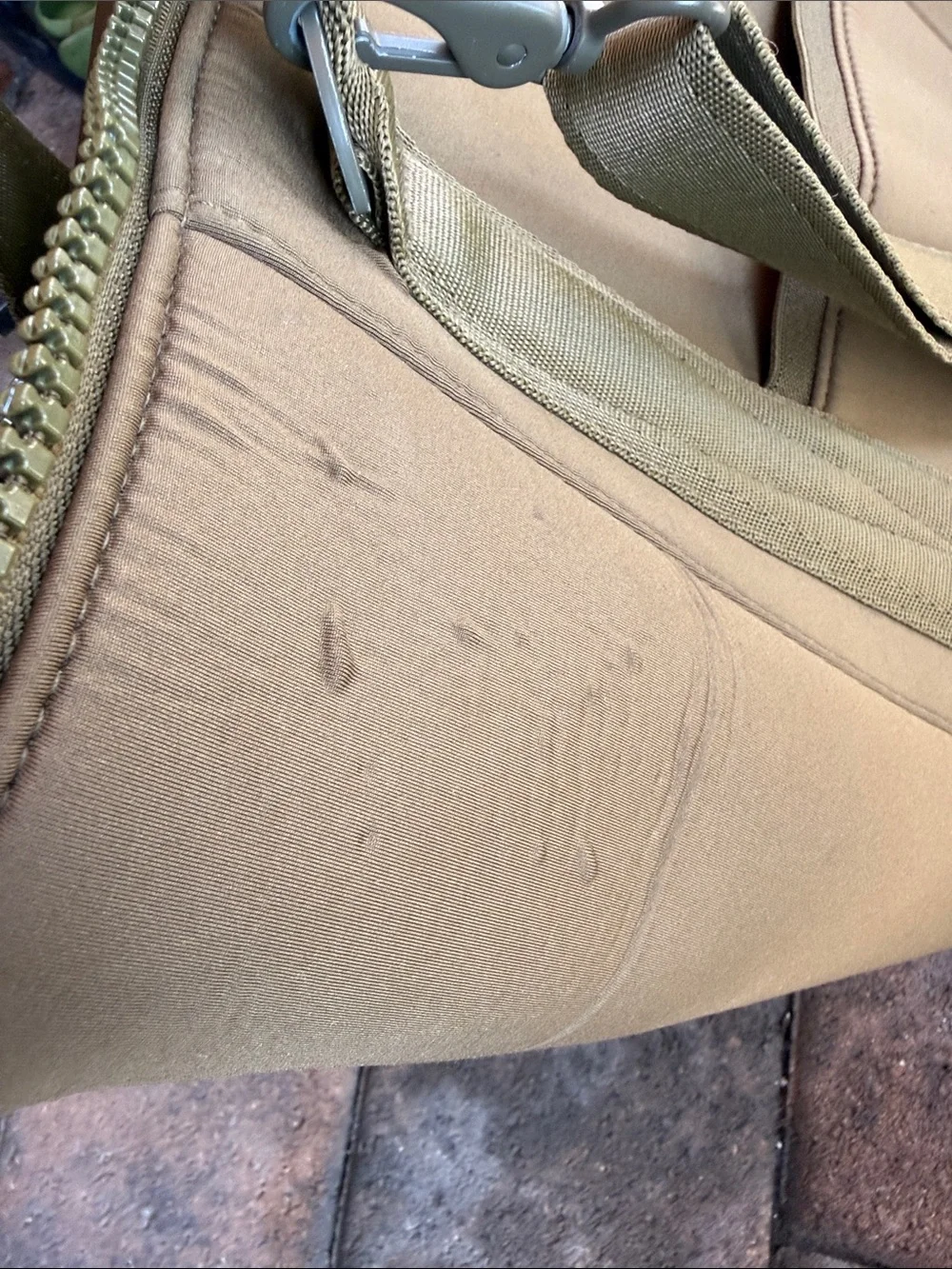 Dange Dover Olive Green Duffel Tote with Shoulder Strap